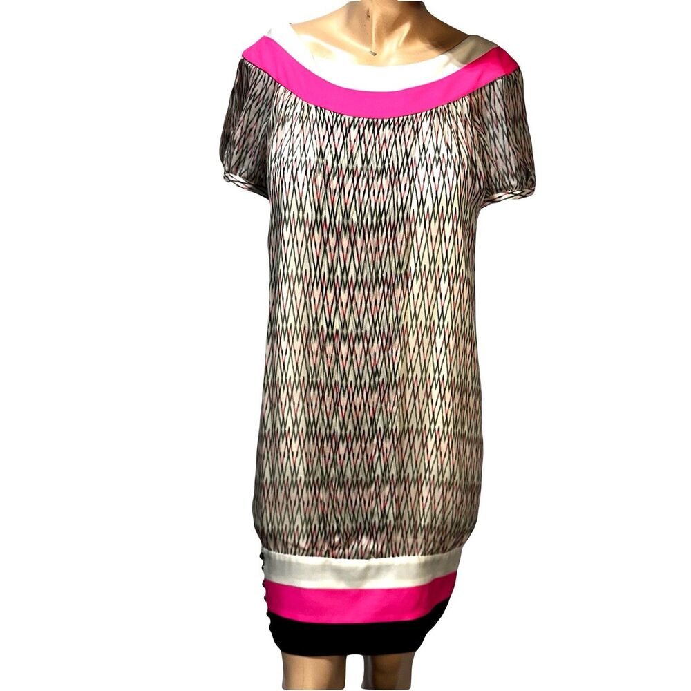 Julie Haus Party Tunic Dress Size M Medium  100% Silk Short Sleeve NWT